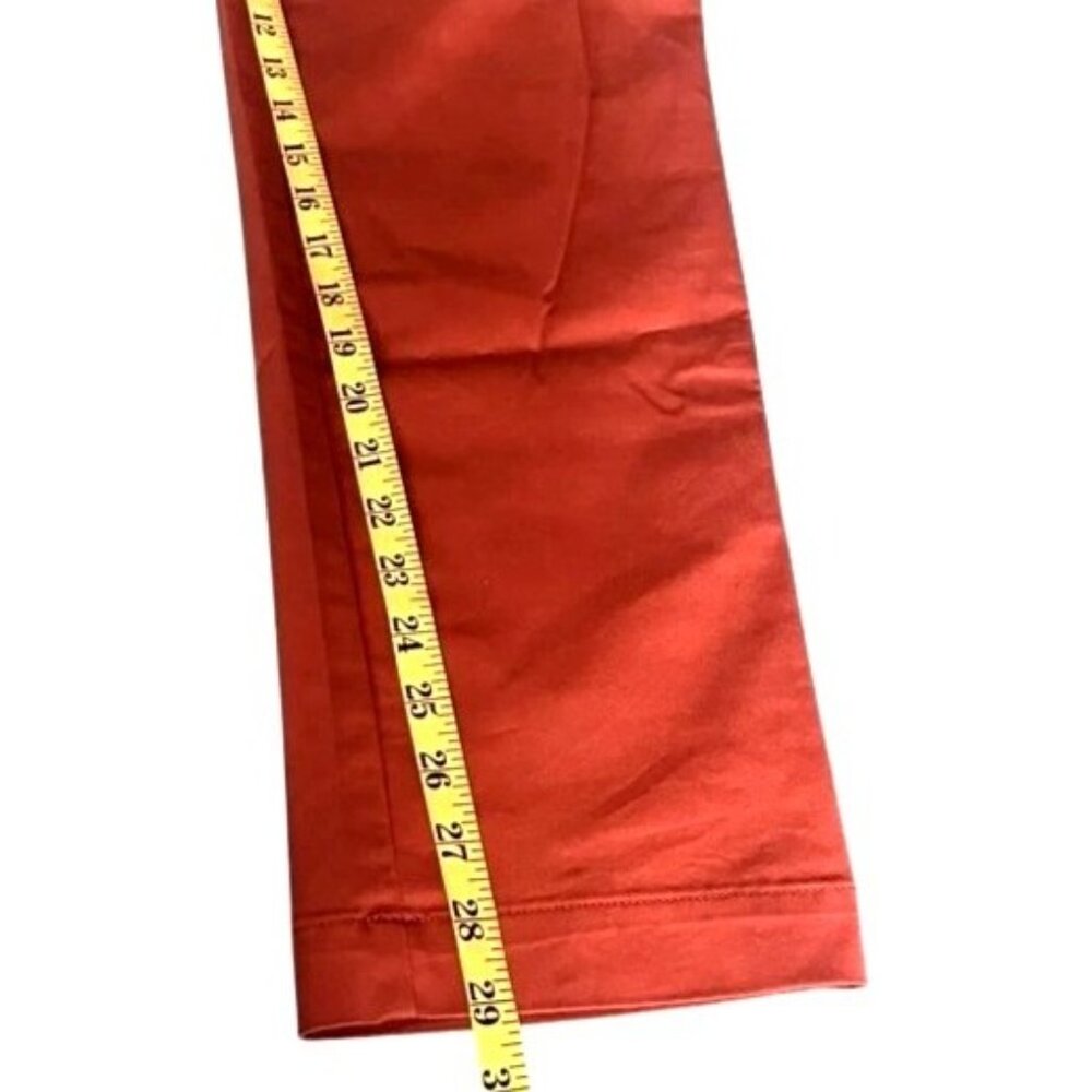 Banana Republic Slim Fit Chino Pants Rust Red Stretch Cotton 33x30 - Picture 9 of 9